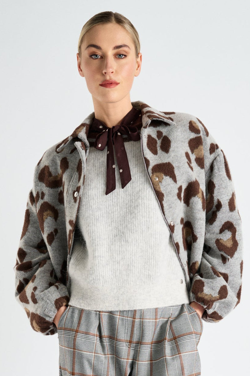 Veste-chemisier avec imprimé animal