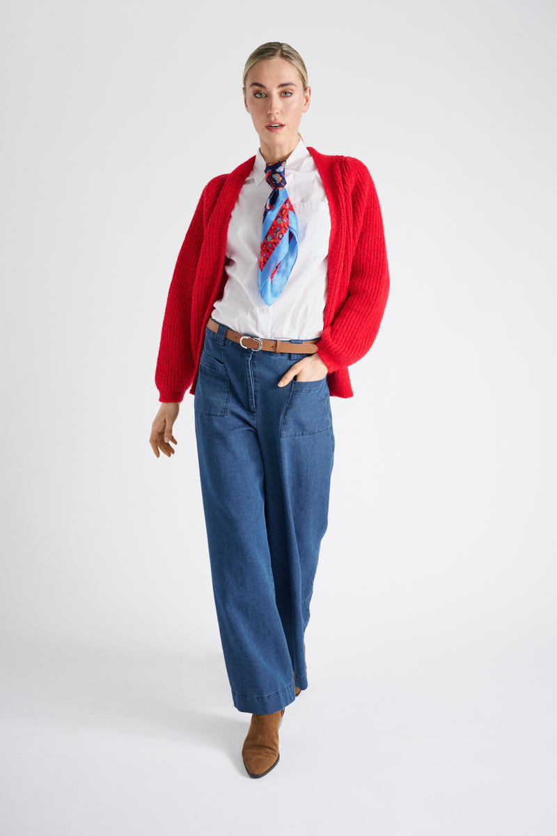 Cardigan col châle sans boutons