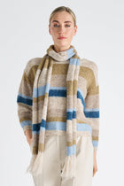 Striped wool bleuy round neck sweater 