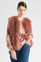 Flower printed fluid pink top