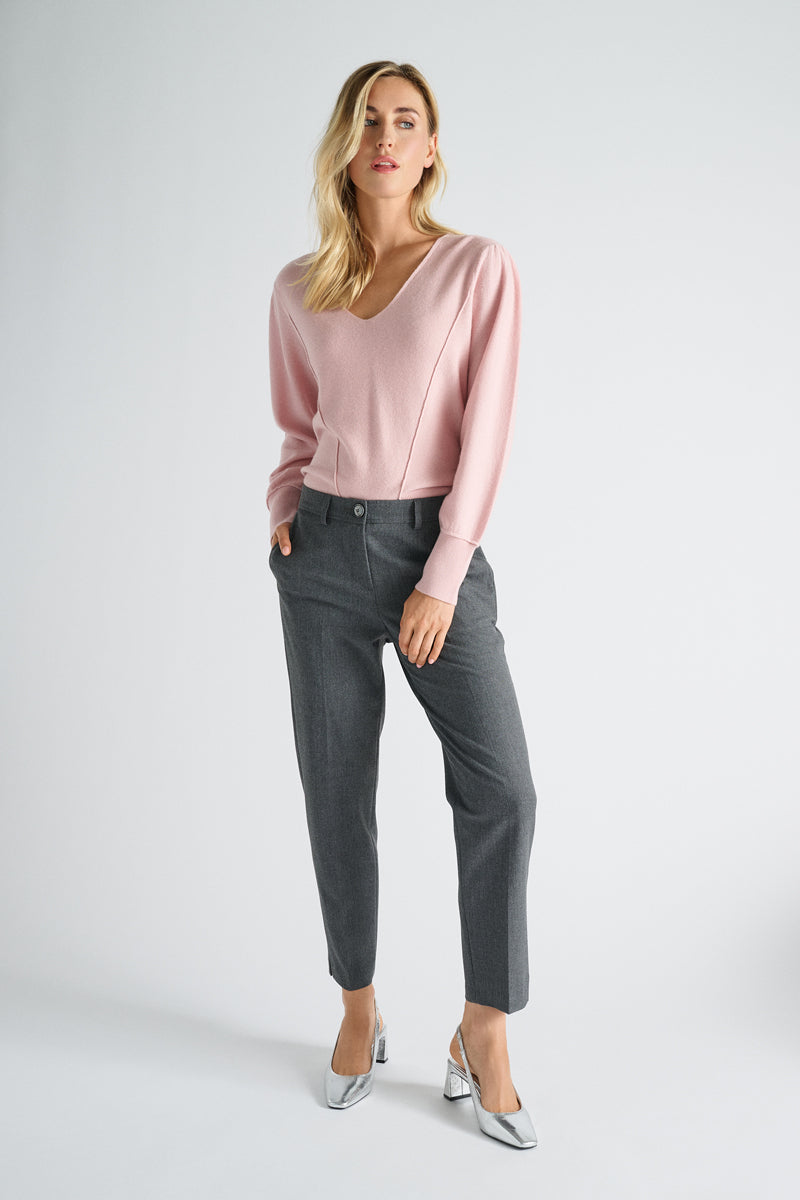 Antraciet grijze broek in 7/8 lengte