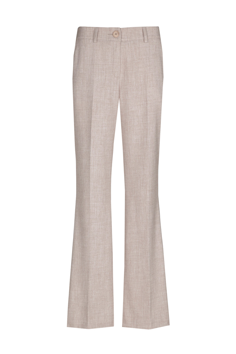 Zachtroze broek bootcut model
