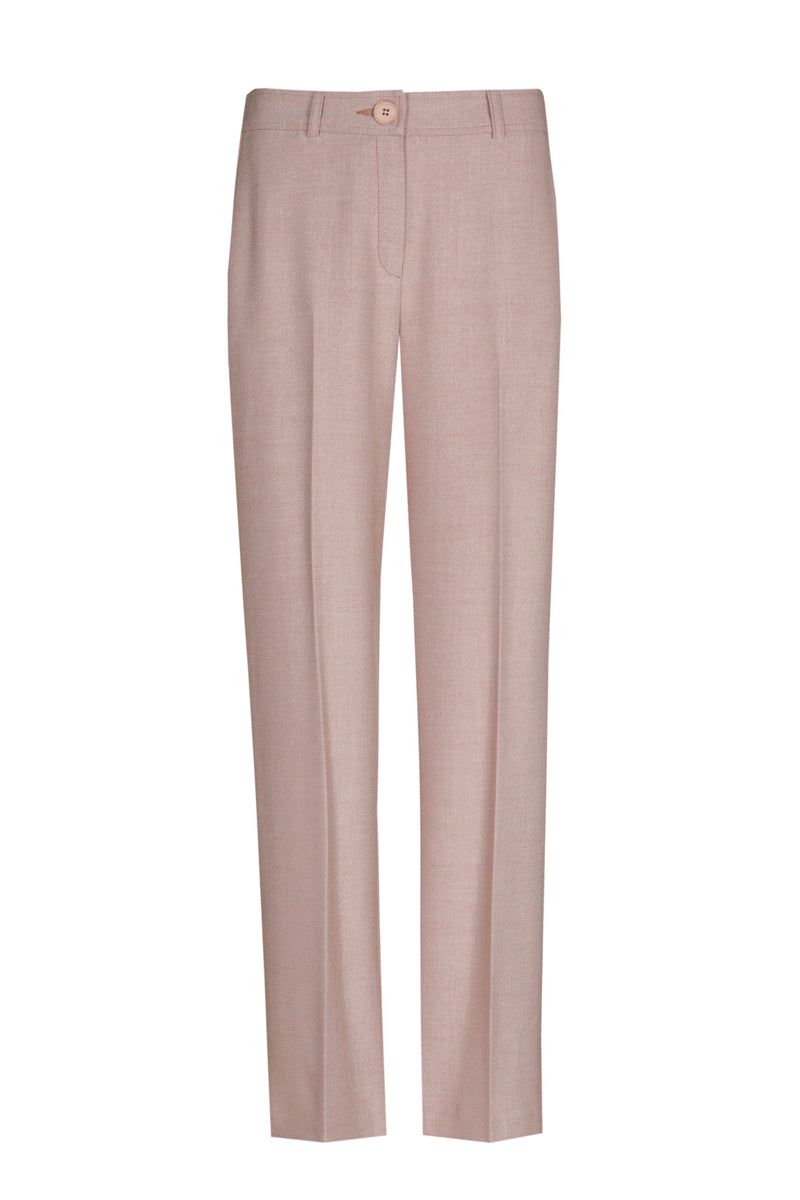 Pantalon rose à jambes droites et taille élastique