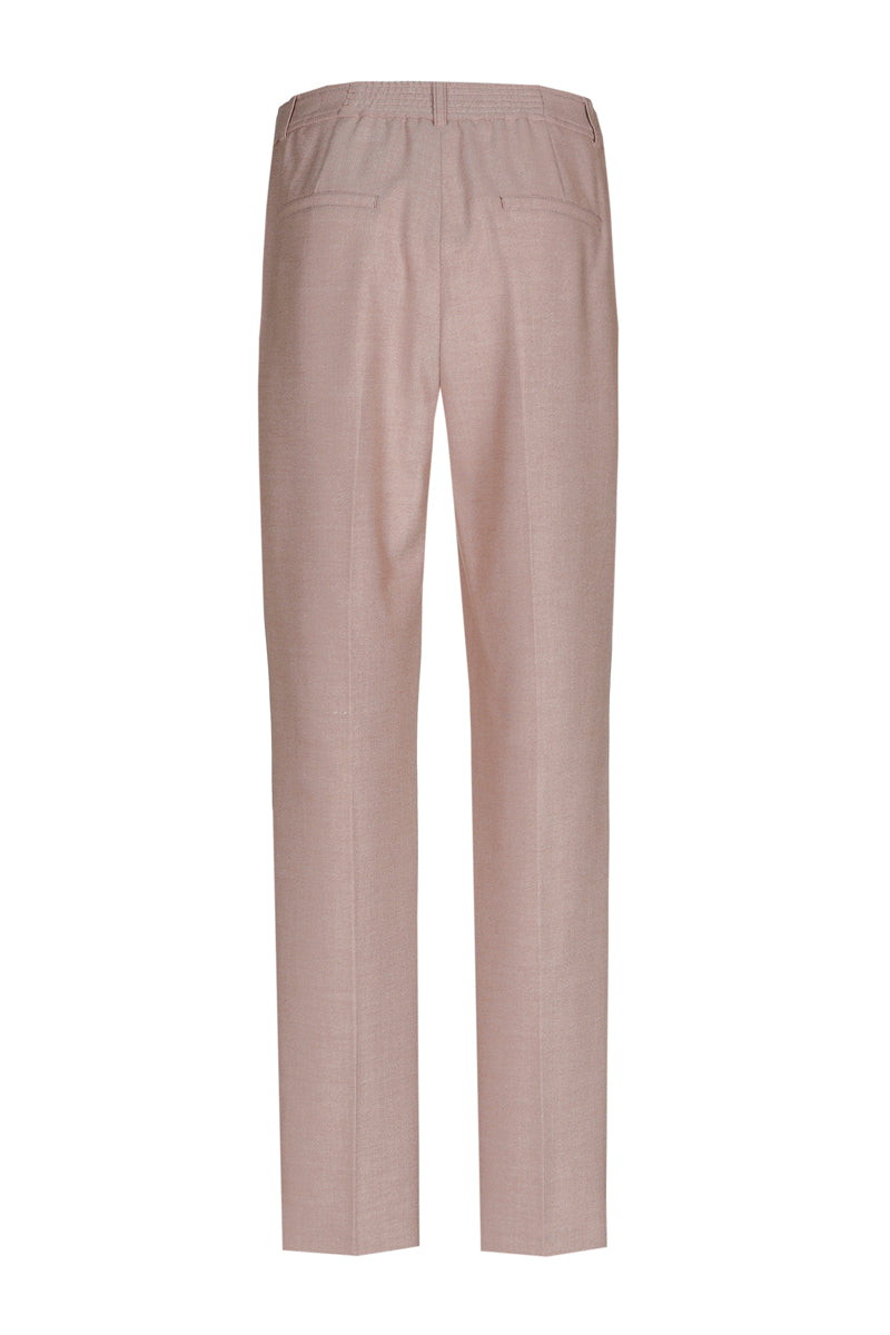 Pantalon rose à jambes droites et taille élastique