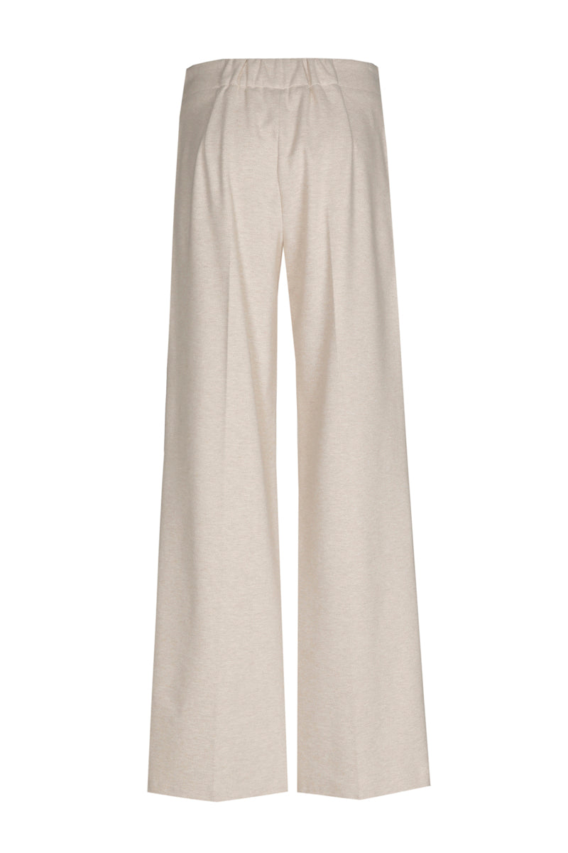 Pantalon écru en jersey à jambes droites