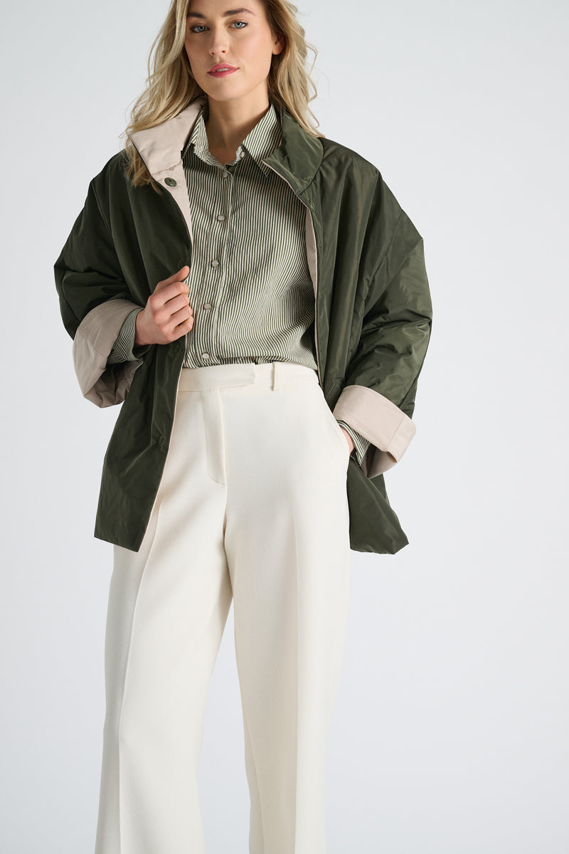 Bloes met groene strepen in loose fit
