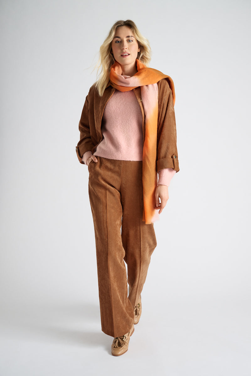 Rust velour blouse jacket