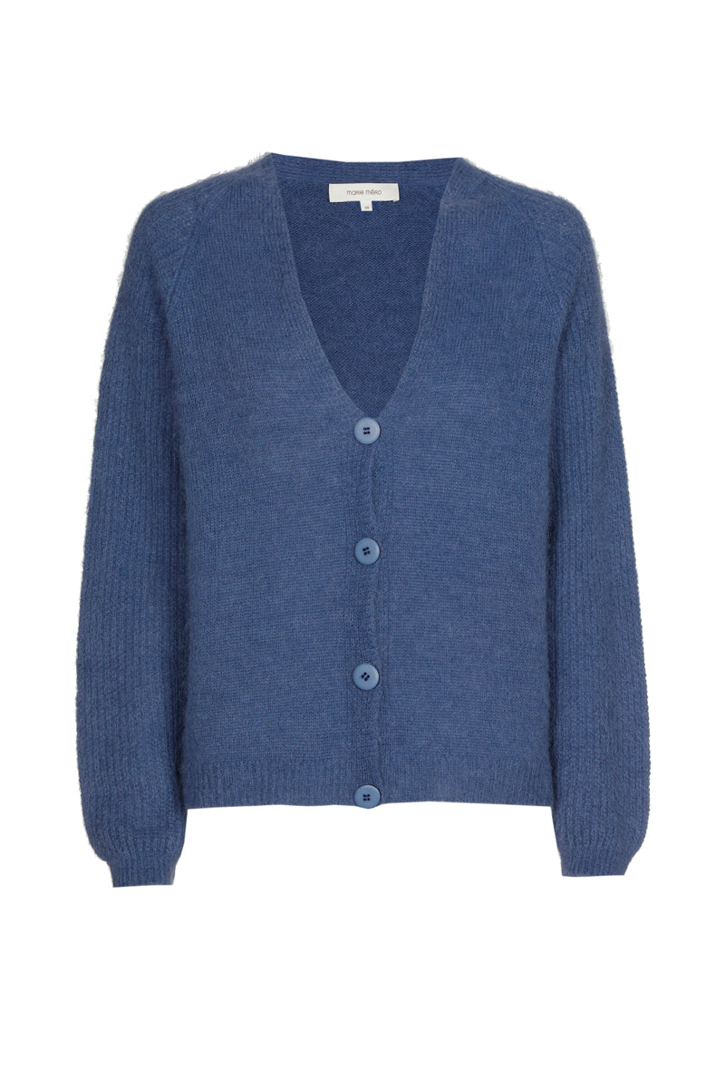 Blauwe cardigan met knoopsluiting
