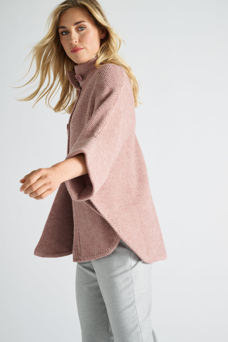 Cape vieux rose avec boutons