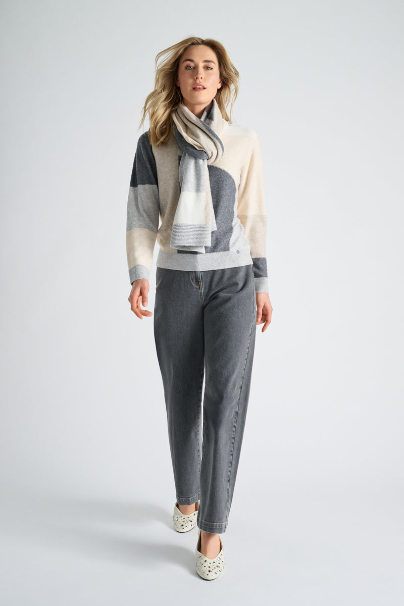 Wide dark grey jeans