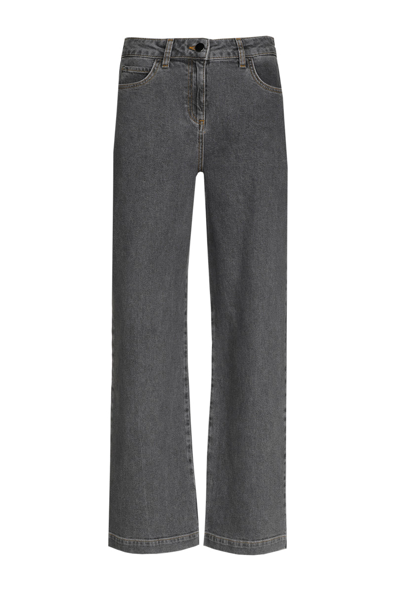 Wide dark grey jeans