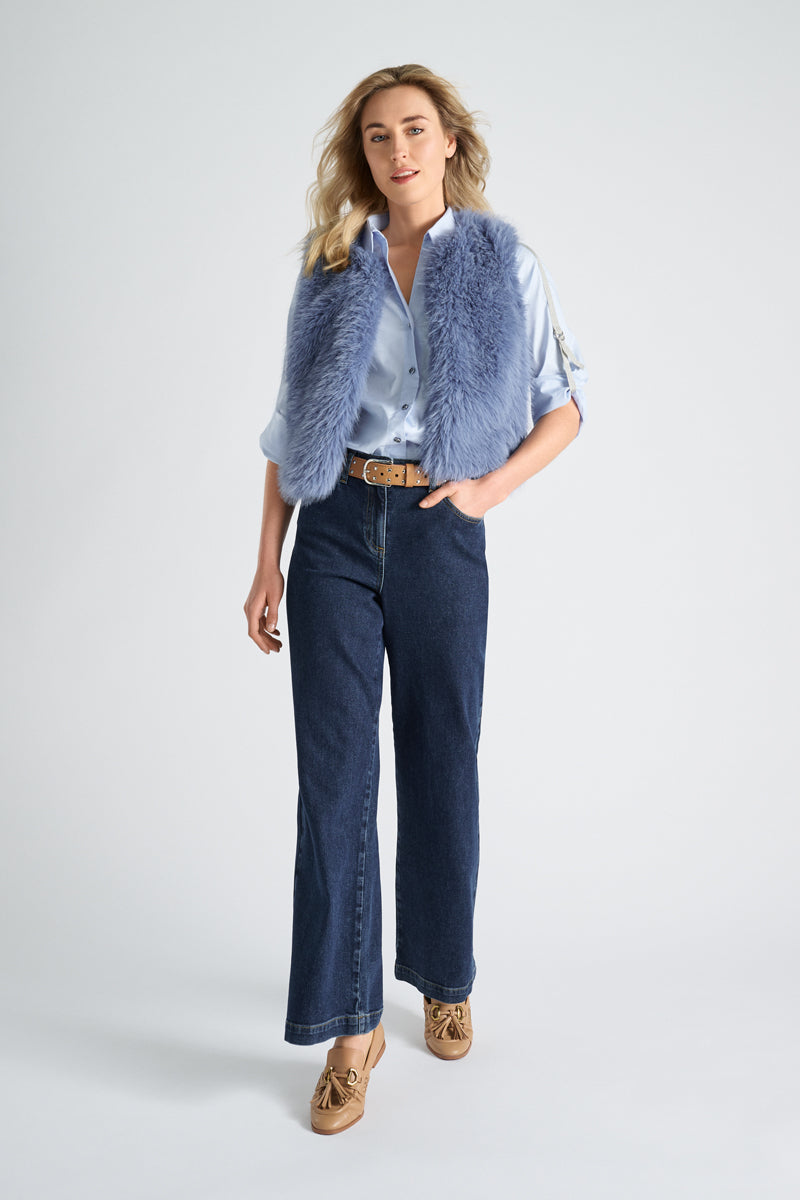 Ceinture en cuir cognac avec clous métalliques