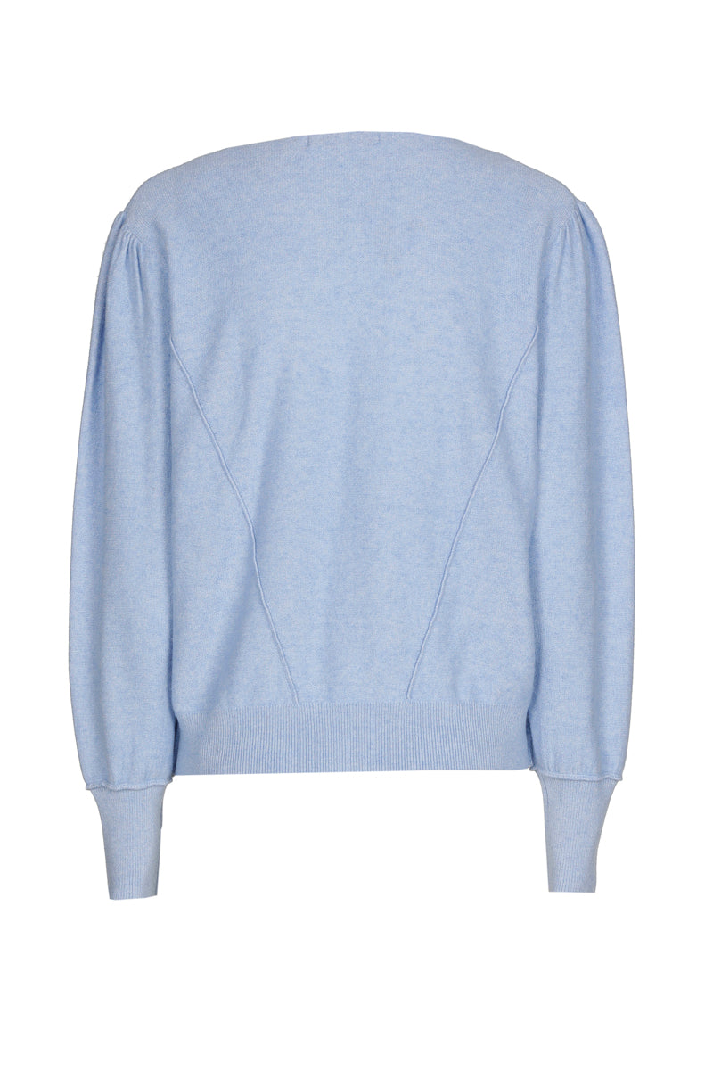 Pull bleu clair à col en V