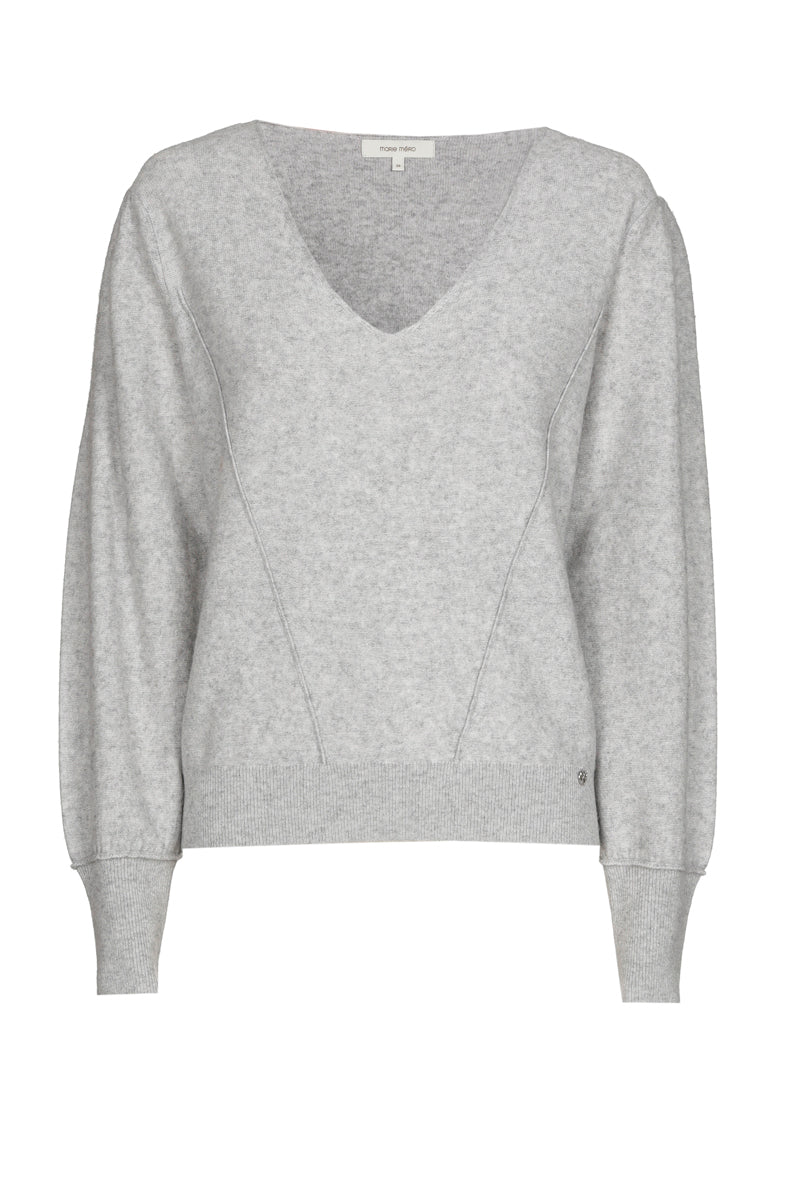 EXCLUSIVE IN OUR CONCEPT STORES: Light grey v-neck sweater