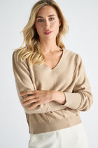 EN EXCLUSIVITÉ DANS NOS CONCEPT STORES: Pull en noyer avec col en V