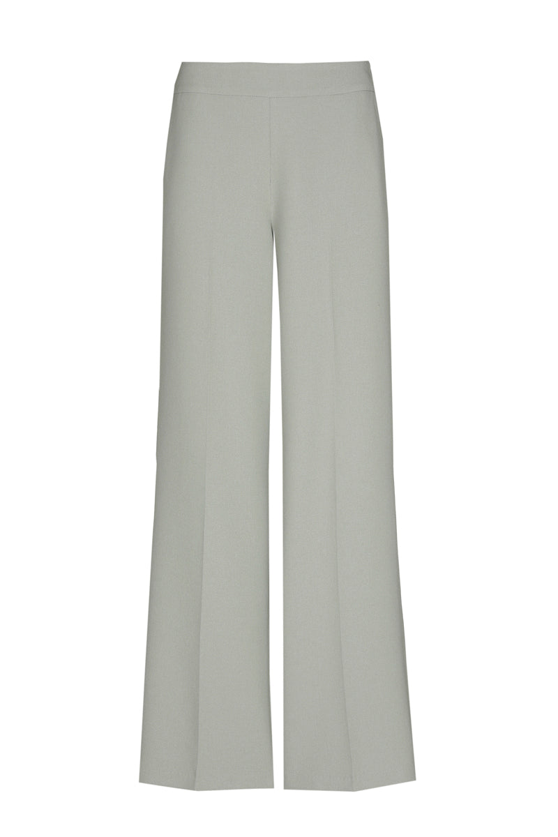 Lichtgroene broek met elastiek achteraan de taille