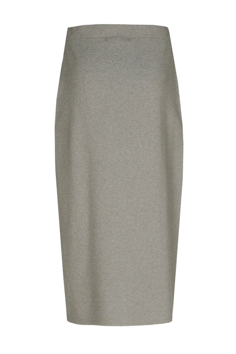 Jupe couleur olive en tissu jersey