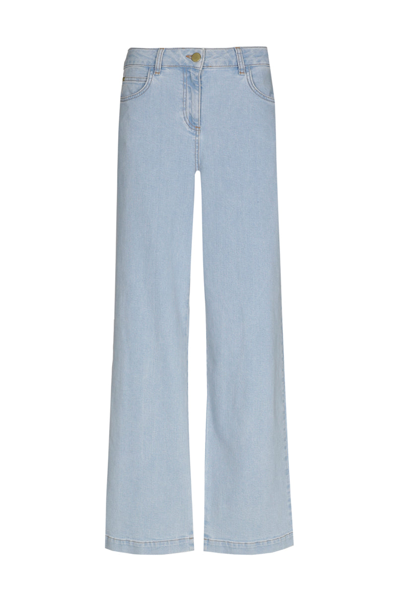 Wijde lichtblauwe jeans