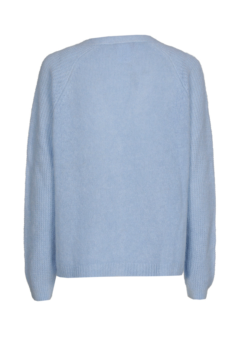 Gilet bleu clair à boutons