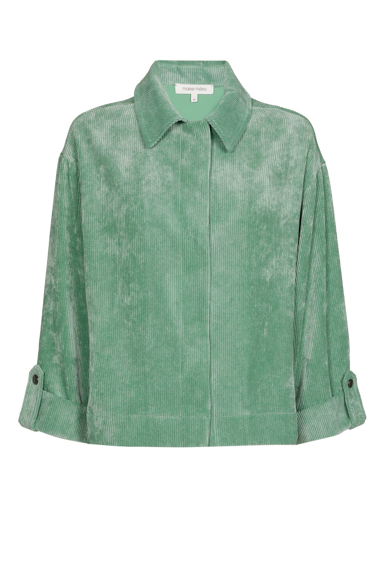Green velvet blouse jacket