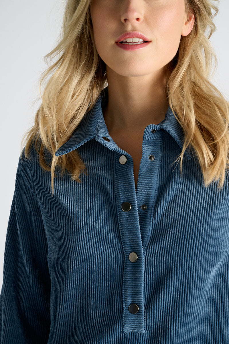 Blauw kleedje in velours