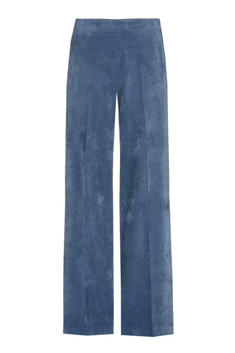Blauwe broek in velours