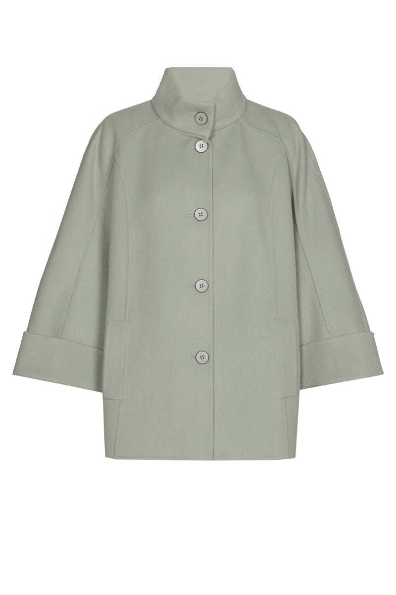Veste courte verte en laine