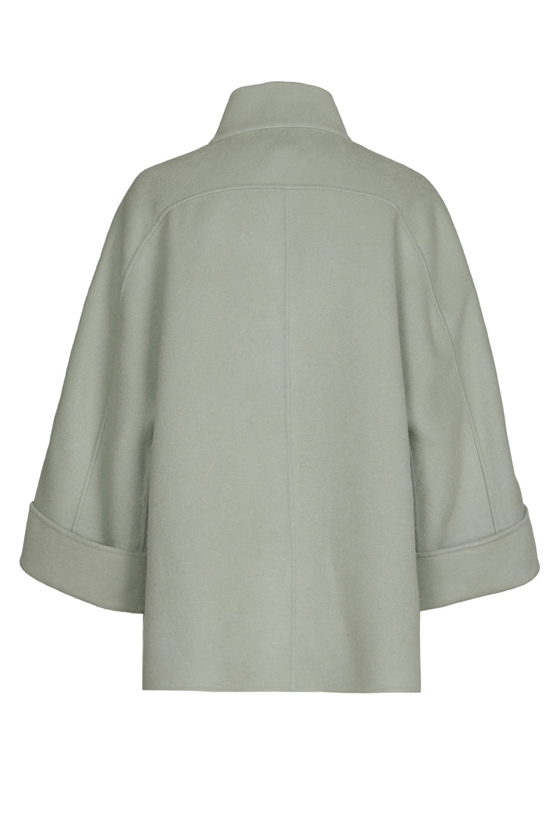 Veste courte verte en laine