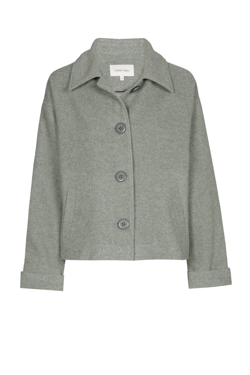 Green short jacket in loose fit