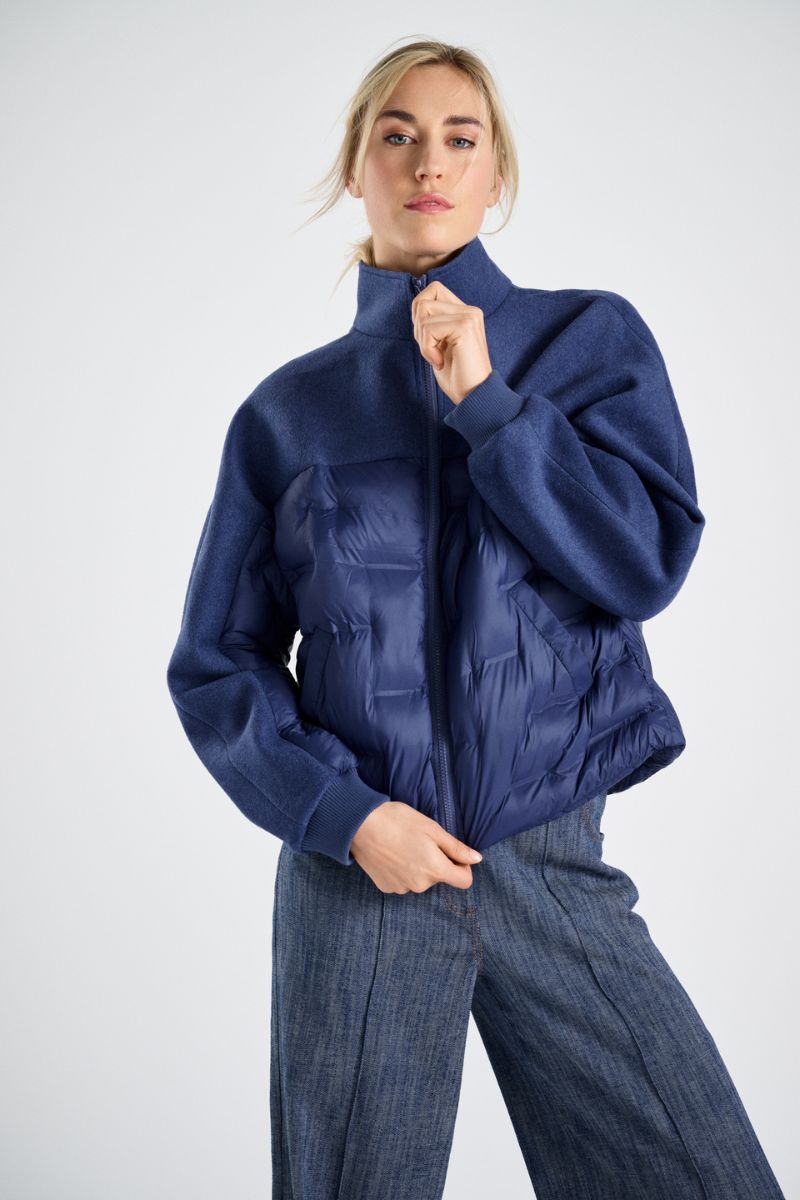 Veste court indigo bleu