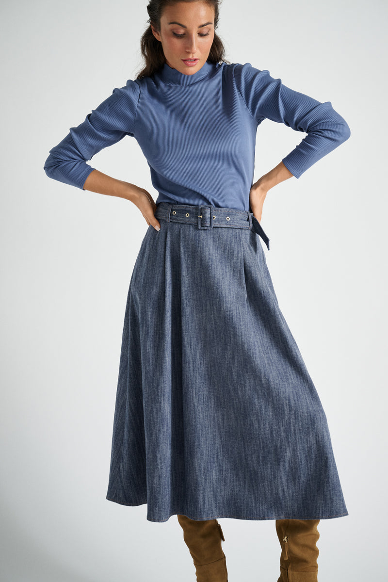 Sous-pull in jeansblauw