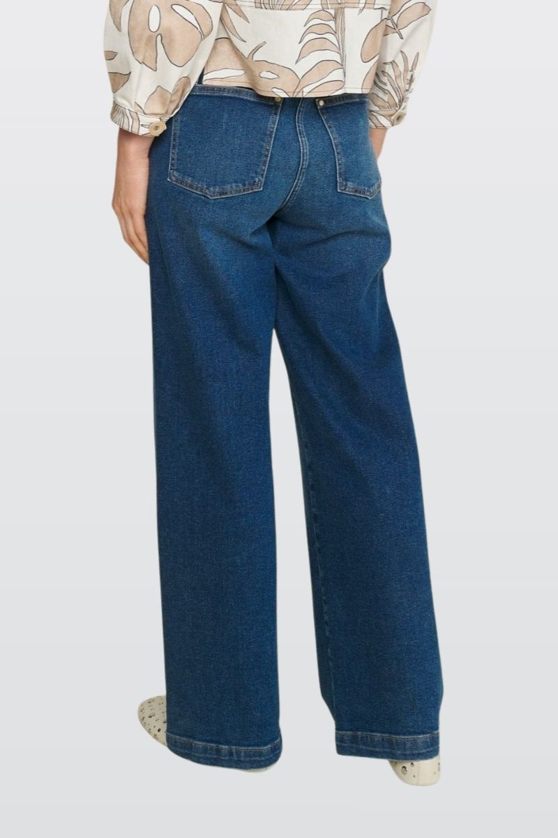 Jean large bleu foncé