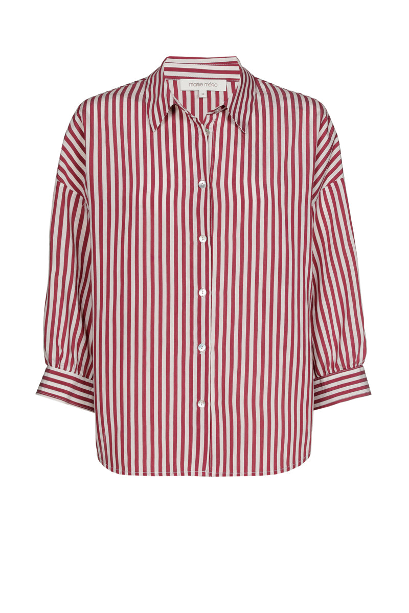 Simple chemise rayée bordeaux