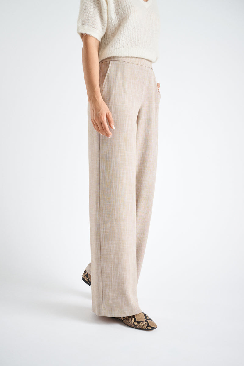 Taupe wijde broek