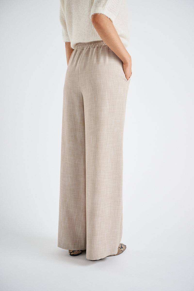 Taupe wijde broek