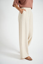 Pantalon large beige