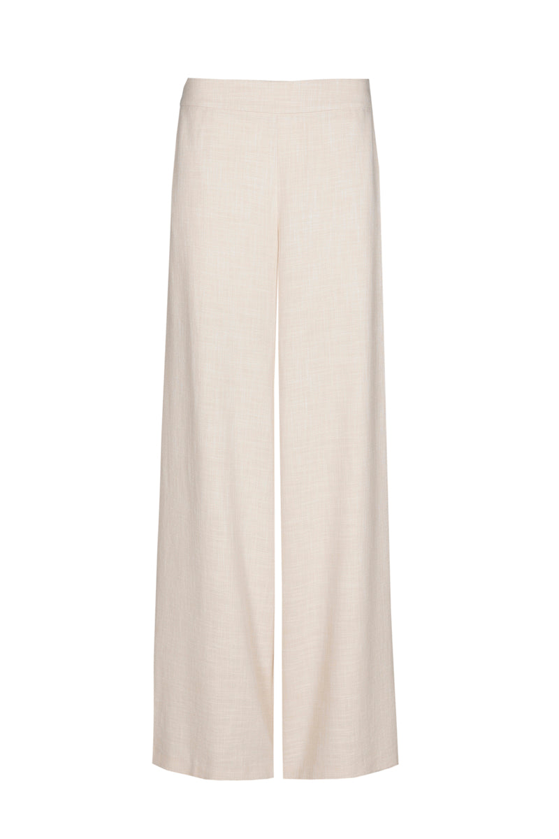 Pantalon large beige