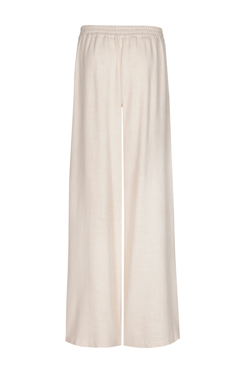 Pantalon large beige