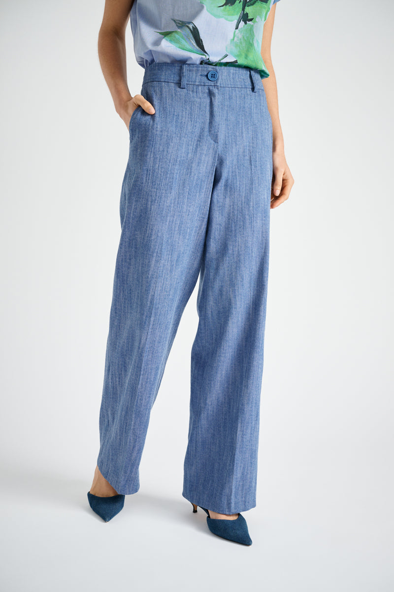 Rechte broek met jeanslook
