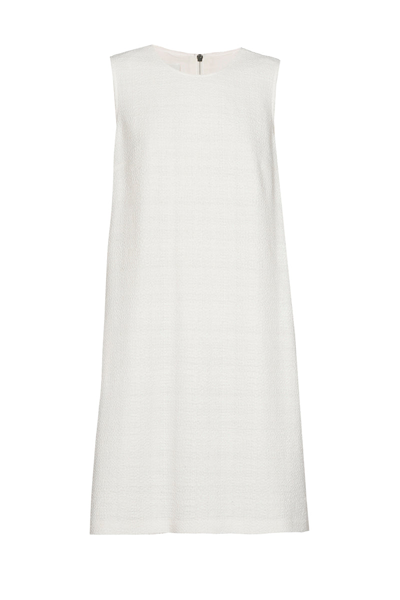 Robe courte crème sans manches