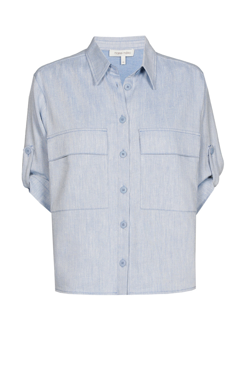 Chemise en denim avec boucles aux manches