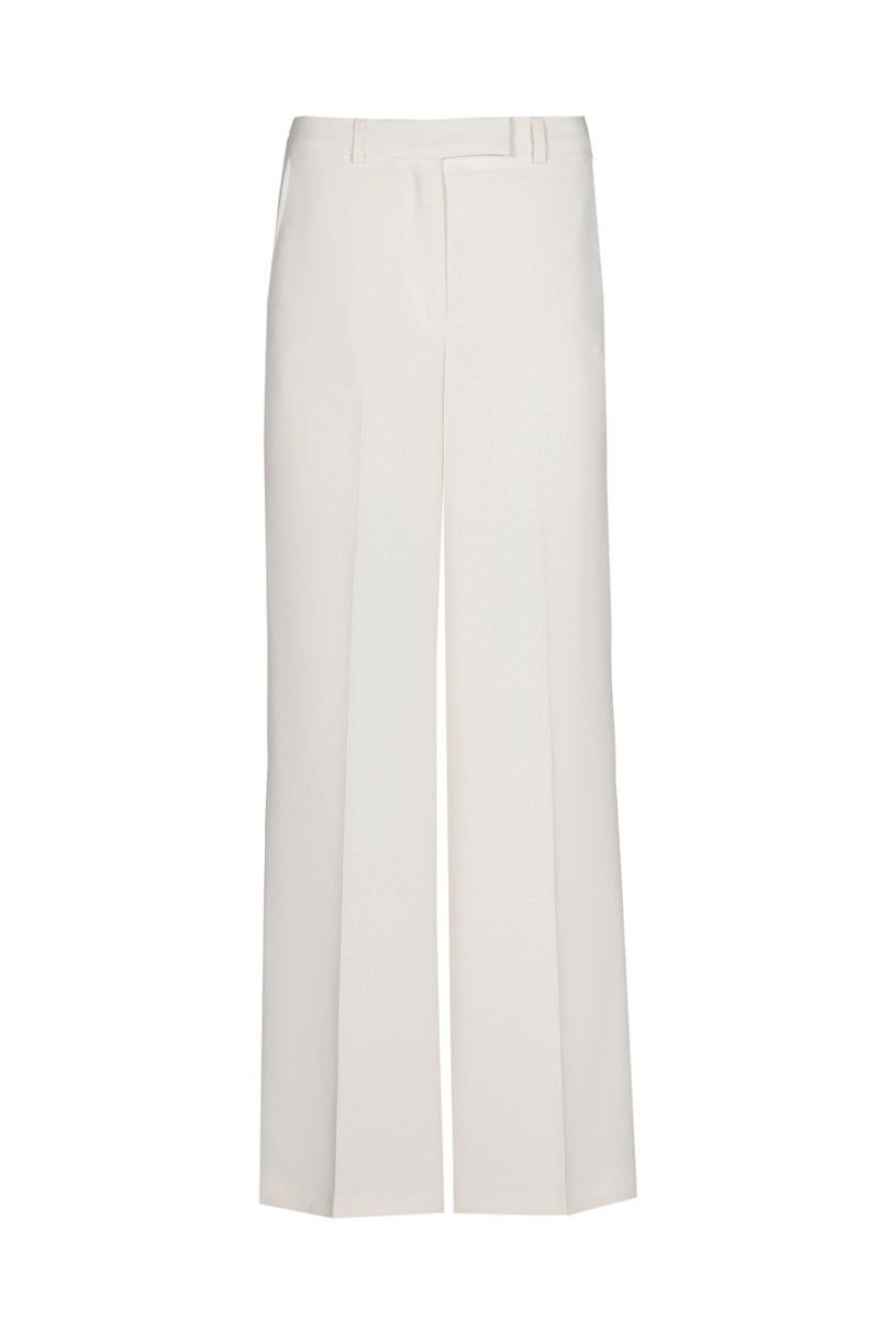 Pantalon souple large en crème