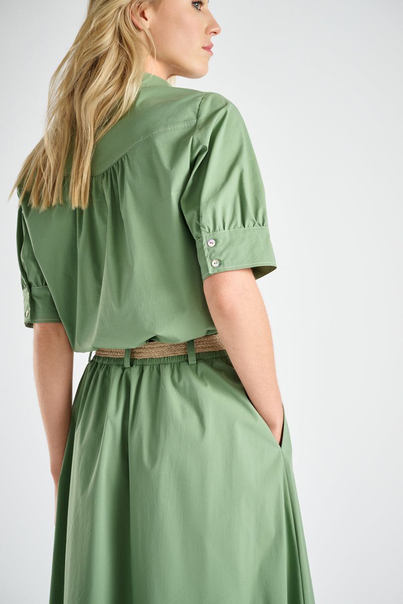 Light green shirt with short sleeves