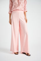 Pantalon simple large rose