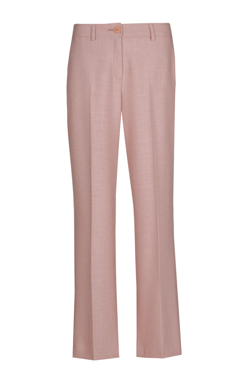 Pantalon droit en vieux rose