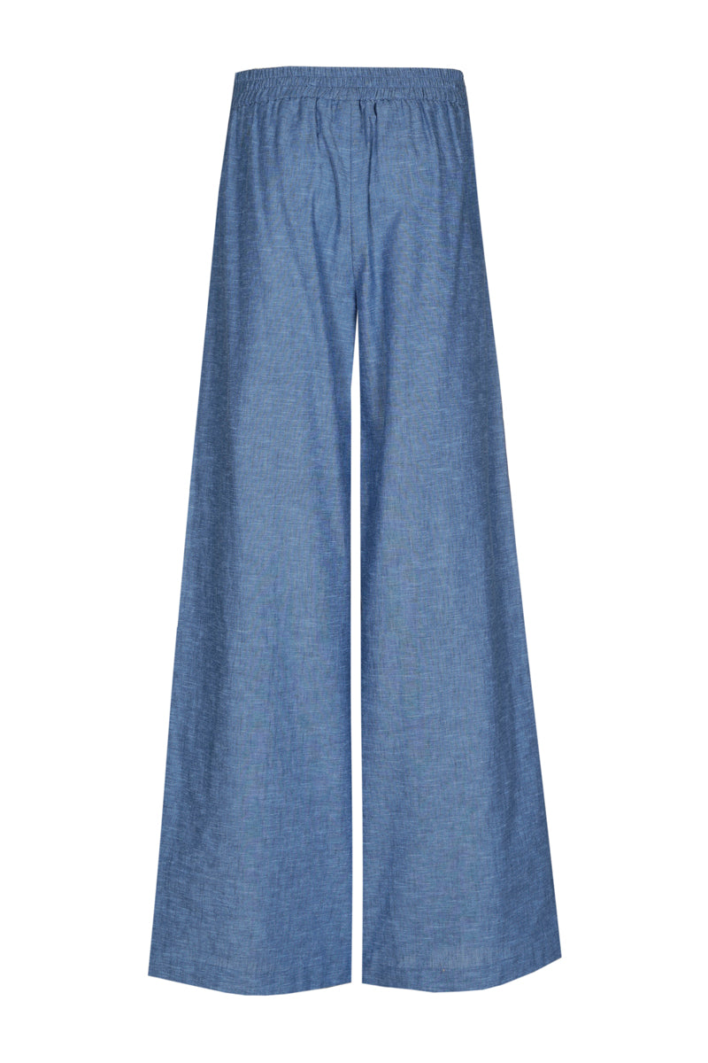 Wijde broek met denim look