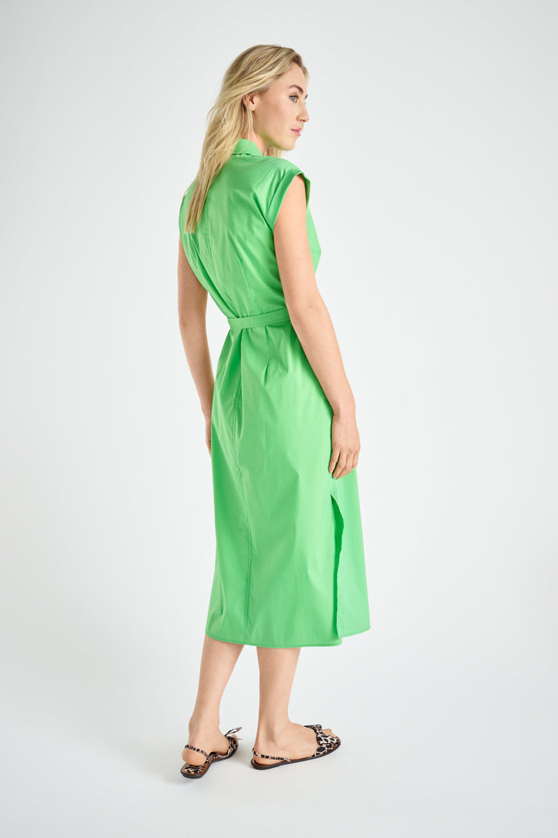 Robe verte boutonnée