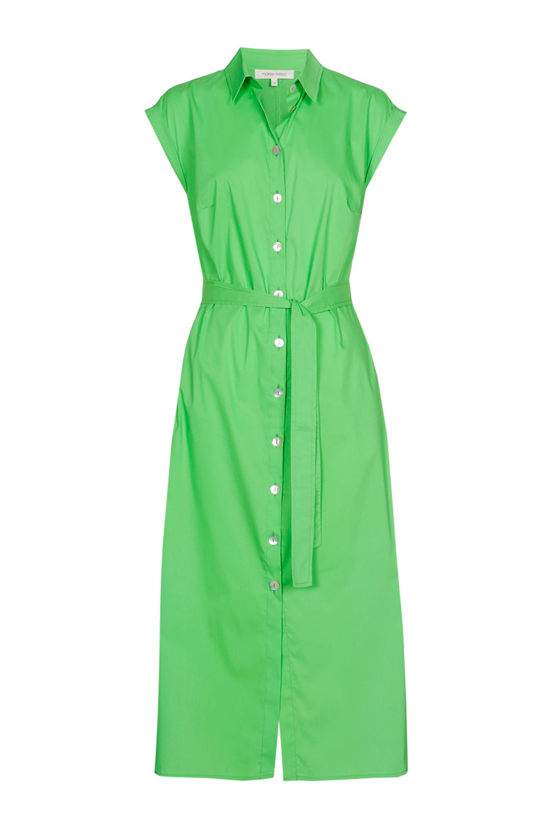 Robe verte boutonnée