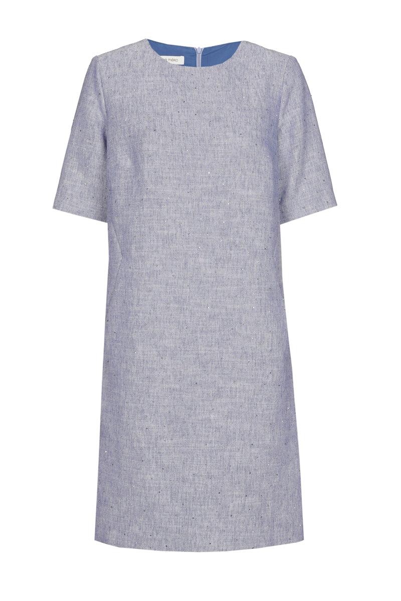 Robe courte droit avec lurex