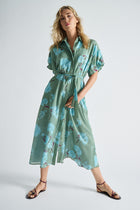 Robe mi-longue imprimée